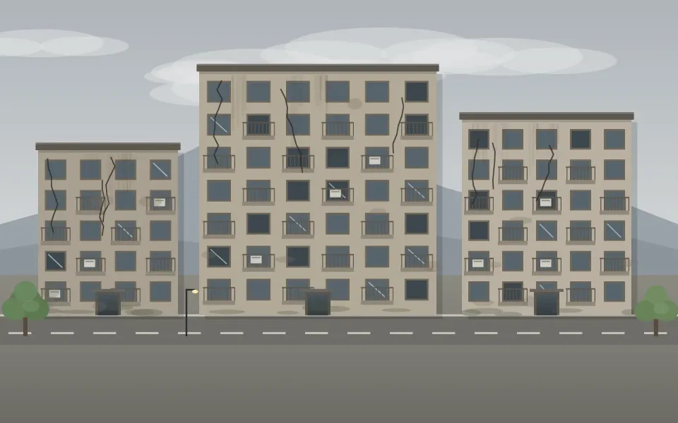 Çatlak ve rutubetli apartman cepheleri mantolama öncesi
